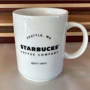 Starbucks White and Black Logo Ceramic Mug